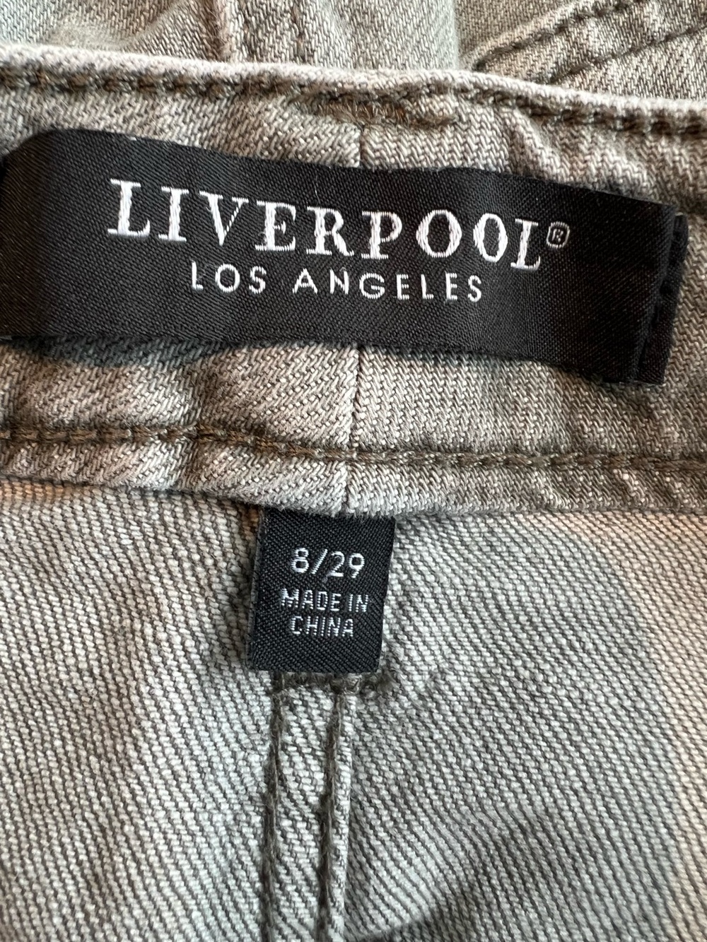 Liverpool Straight Leg Jean High Rise Ankle Size 8 29 Gray Black - Picture 9 of 11